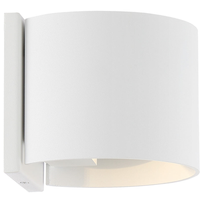 Nuvo Lightgate 5W LED Wall Sconce | Contemporary Matte White | Outdoor Entryway & Patio Accent | 240 Lumens, 3000K, Wet Rated | Model 62-1465R1