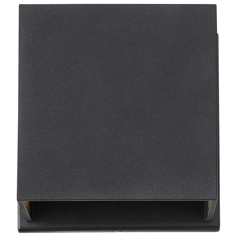 Nuvo Lighting Lightgate 5W LED Wall Sconce | Matte Black Square | Outdoor Entryway & Patio | 4.75 x 4.75 x 4.75 in | Model 62-1466R1