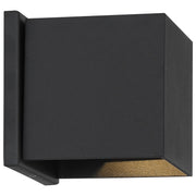 Nuvo Lighting Lightgate 5W LED Wall Sconce | Matte Black Square | Outdoor Entryway & Patio | 4.75 x 4.75 x 4.75 in | Model 62-1466R1