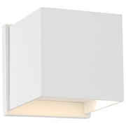 Nuvo Lightgate 5W LED Wall Sconce | Contemporary Matte White Square | Entryway & Patio Accent | 4.75 x 4.75 x 4.75 in | Model 62-1467R1