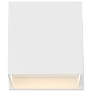 Nuvo Lightgate 5W LED Wall Sconce | Contemporary Matte White Square | Entryway & Patio Accent | 4.75 x 4.75 x 4.75 in | Model 62-1467R1
