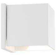 Nuvo Lightgate 5W LED Wall Sconce | Contemporary Matte White Square | Entryway & Patio Accent | 4.75 x 4.75 x 4.75 in | Model 62-1467R1