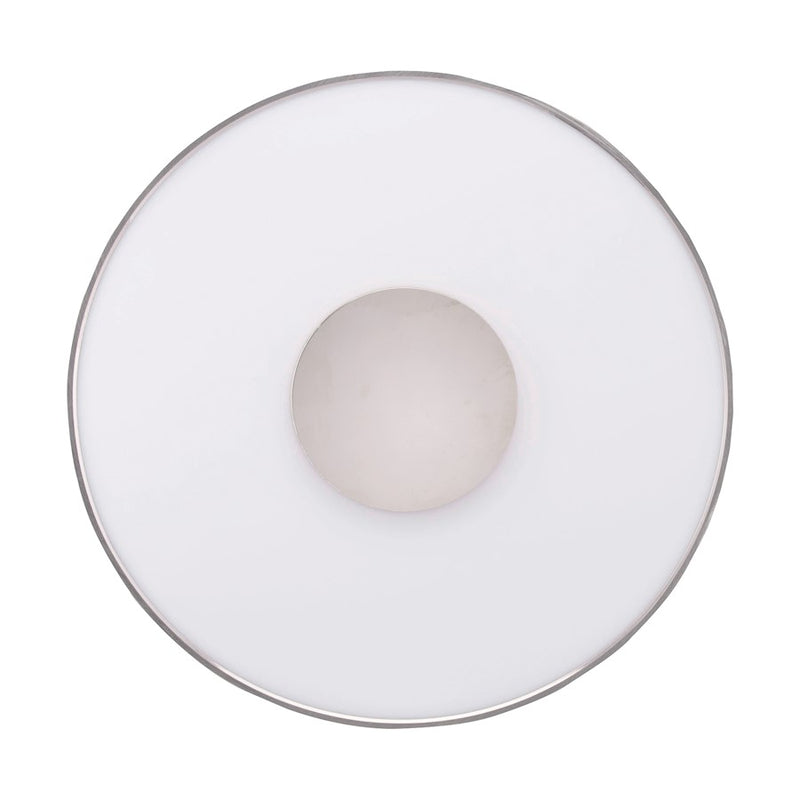 Nuvo Lighting 13in Flush Mount LED Fixture | Modern Polished Nickel | Damp-Rated Bathroom & Hallway | 1600 Lumens 3000K 90CRI Dimmable | Model 62-1517