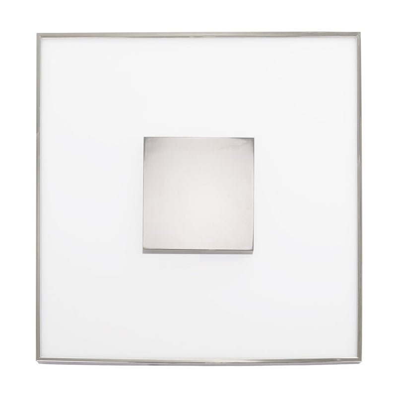 Nuvo Lighting 13in 1-Light Flush Mount | Modern Contemporary Polished Nickel | Bathroom & Hallway Ceiling Light | 1600 Lumens 3000K 90 CRI | Model 62-1521