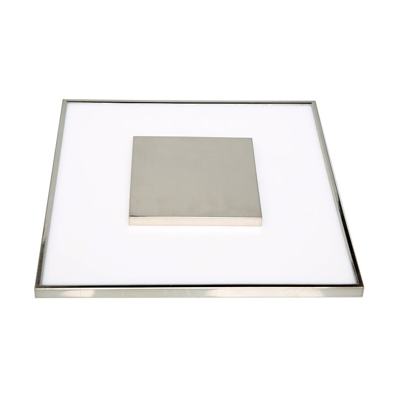 Nuvo Lighting 62-1522 13in 1-Light Flush Mount | Modern Brushed Nickel LED | Hallway & Bathroom Ceiling Light | 1600 Lumens 3000K 90 CRI | Model 62-1522