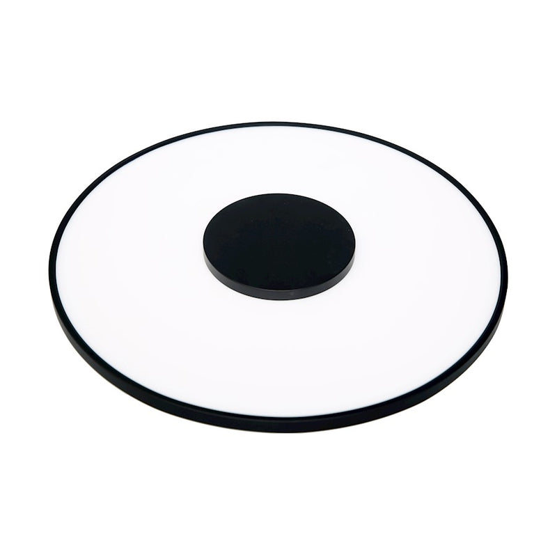 Nuvo Lighting 17in LED Flush Mount | Modern Black | Bathroom & Hallway Ceiling Light | 2200 Lumens 3000K Dimmable | Model 62-1524