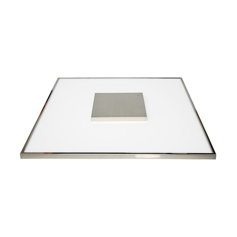Nuvo Lighting 17in 1-Light LED Flush Mount | Modern Contemporary Brushed Nickel | Bathroom & Hallway | 2200 Lumens 3000K 90 CRI Dimmable | Model 62-1530