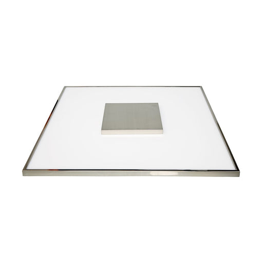 Nuvo Lighting 17in 1-Light LED Flush Mount | Modern Contemporary Brushed Nickel | Bathroom & Hallway | 2200 Lumens 3000K 90 CRI Dimmable | Model 62-1530
