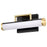 Nuvo Lighting Solano LED Vanity, Black/Brass/White Acrylic Lens