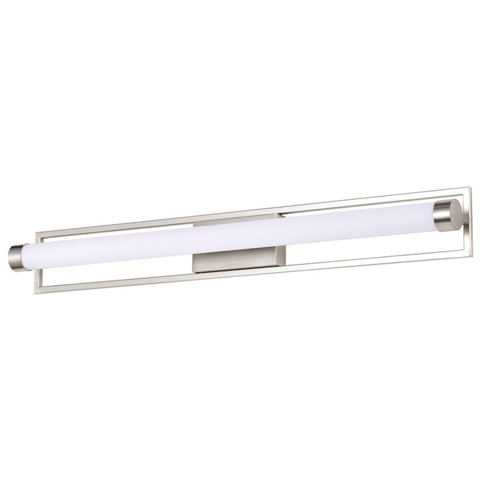 Nuvo Lighting Canal LED Vanity, Brushed Nickel/White Acrylic Lens