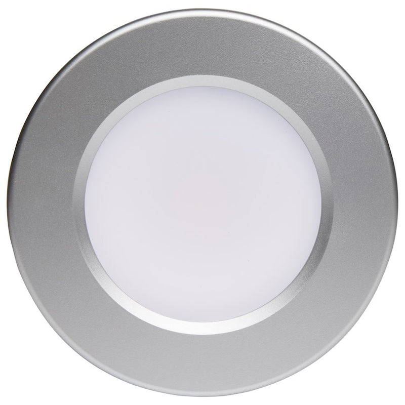 Nuvo Lighting 4in LED Surface Mount Flush Mount | Contemporary Brushed Nickel | Kitchen, Bath, Hallway & Closet | 4.67 x 4.67 x 1.31 in | Model 62-1582