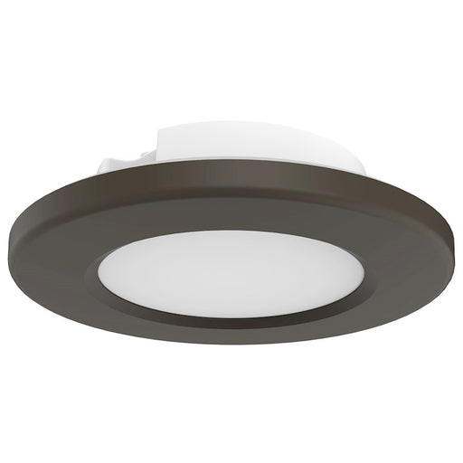 Nuvo Lighting 4in LED Surface Mount Flush Mount | Contemporary Bronze | Kitchen Bath Hallway Closet Office | 4.67 x 4.67 x 1.31 in, 90 | Model 62-1583