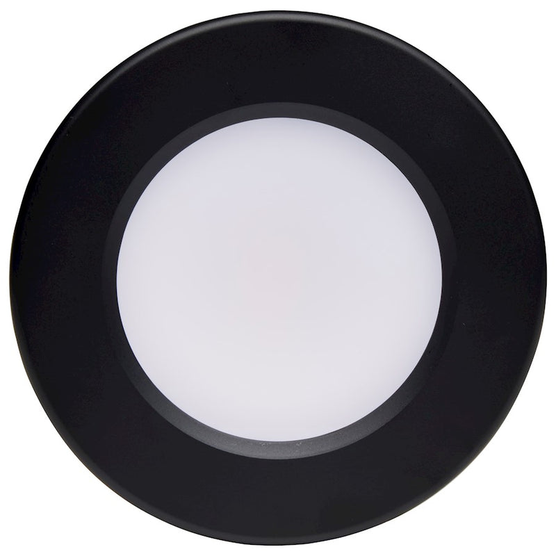 Nuvo Lighting 62-1584 5in 1-Light LED Flush Mount | Contemporary Black | Kitchen, Bath & Hallway | 5 x 5 x 1 in, Selectable | Model 62-1584