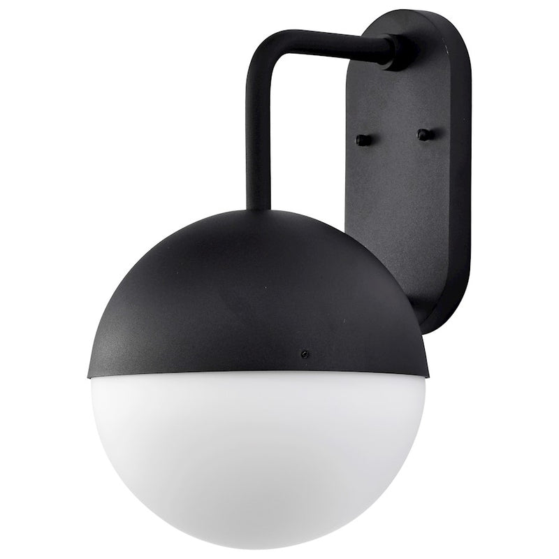 Nuvo Atmosphere 10W LED Large Wall Lantern | Modern Matte Black and Opal White Glass | Outdoor Entryway & Patio | 12 x 10 x 16 in | Model 62-1617