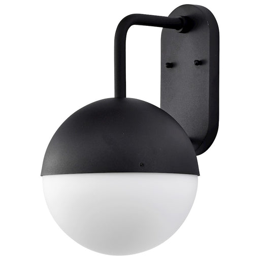 Nuvo Atmosphere 10W LED Large Wall Lantern | Modern Matte Black and Opal White Glass | Outdoor Entryway & Patio | 12 x 10 x 16 in | Model 62-1617