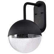Nuvo Lighting Atmosphere 10W LED Large Wall Lantern | Modern Matte Black Metal and Clear Seeded Glass | Outdoor Entryway & Patio | 11.5 x | Model 62-1618