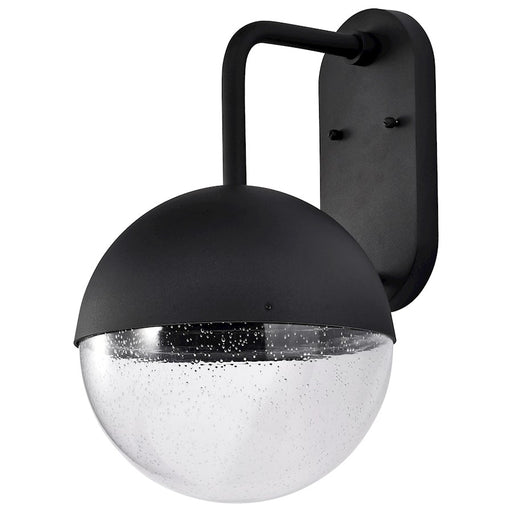 Nuvo Lighting Atmosphere 10W LED Large Wall Lantern | Modern Matte Black Metal and Clear Seeded Glass | Outdoor Entryway & Patio | 11.5 x | Model 62-1618