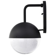 Nuvo Lighting Atmosphere 10W LED Large Wall Lantern | Modern Matte Black Metal and Clear Seeded Glass | Outdoor Entryway & Patio | 11.5 x | Model 62-1618