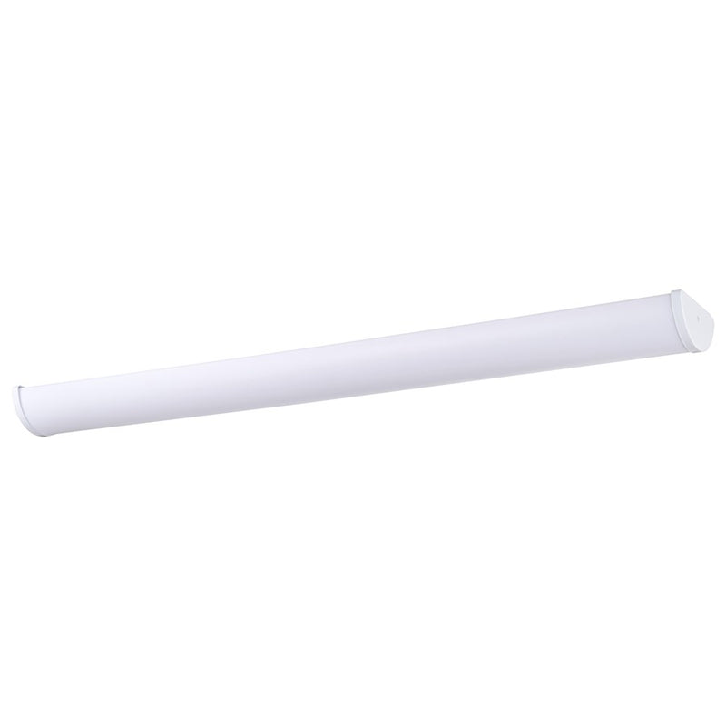 Nuvo Crispo 49in 1-Light LED Vanity Fixture | Contemporary White Acrylic Shade | Bathroom & Hallway | 49 x 3 x 6 in, Dimmable, Color Quick | Model 62-1634