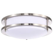 Nuvo Lighting Glamour 10in LED Flush Mount | Transitional Brushed Nickel and Acrylic Shade | Hallway & Bathroom Ceiling Light | 10 x 10 x | Model 62-1635