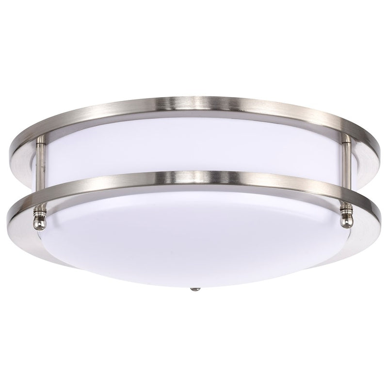 Nuvo Lighting Glamour 10in LED Flush Mount | Transitional Brushed Nickel and Acrylic Shade | Hallway & Bathroom Ceiling Light | 10 x 10 x | Model 62-1635