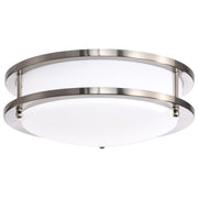 Nuvo Lighting Glamour 10in LED Flush Mount | Transitional Brushed Nickel and Acrylic Shade | Hallway & Bathroom Ceiling Light | 10 x 10 x | Model 62-1635