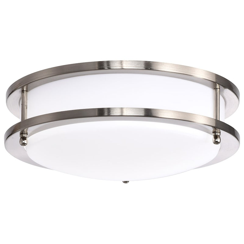 Nuvo Lighting Glamour 10in LED Flush Mount | Transitional Brushed Nickel and Acrylic Shade | Hallway & Bathroom Ceiling Light | 10 x 10 x | Model 62-1635