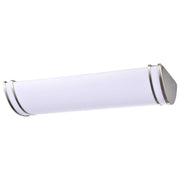 Nuvo Glamour 25in LED Linear Flush Mount | Contemporary Brushed Nickel and Acrylic | Bathroom, Hallway & Office | 25 x 12 x 4.5 in | Model 62-1639