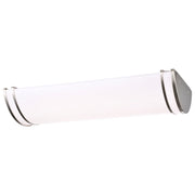 Nuvo Glamour 25in LED Linear Flush Mount | Contemporary Brushed Nickel and Acrylic | Bathroom, Hallway & Office | 25 x 12 x 4.5 in | Model 62-1639