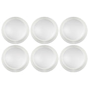 Nuvo Lighting 7in 6-Pack LED Disk Light Flush Mount | White Transitional | Wet Location Closet & Bathroom | 7 x 7 x 1 in | Model 62-1661