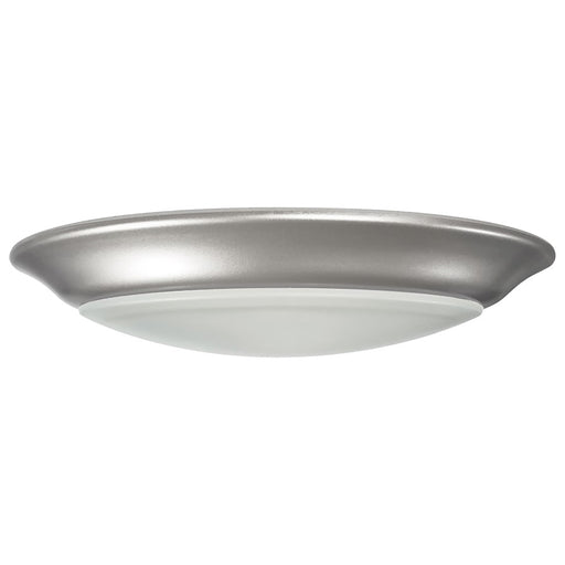 Nuvo Lighting 7in 6-Pack LED Disk Light Flush Mount | Transitional Brushed Nickel | Kitchen, Bathroom & Hallway | 7.4 x 7.4 x 1.28 in | Model 62-1662