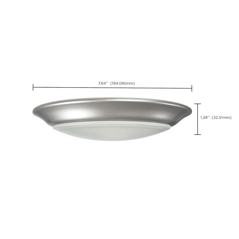 Nuvo Lighting 7in 6-Pack LED Disk Light Flush Mount | Transitional Brushed Nickel | Kitchen, Bathroom & Hallway | 7.4 x 7.4 x 1.28 in | Model 62-1662