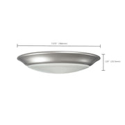 Nuvo Lighting 7in 6-Pack LED Disk Light Flush Mount | Brushed Nickel Transitional | Wet Location Bathroom & Utility Room | 7.4 x 7.4 x | Model 62-1663