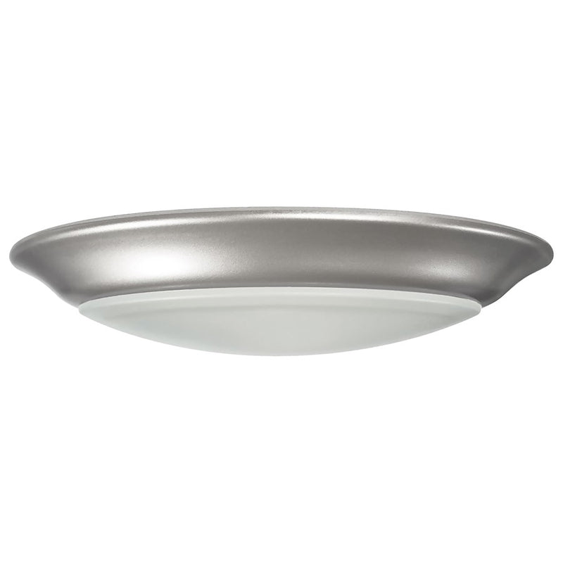 Nuvo Lighting 7in 1-Light LED Flush Mount | Transitional Brushed Nickel | Closet, Bathroom & Wet Location | 7 x 7 x 1 in, 120V Dimmable | Model 62-1665