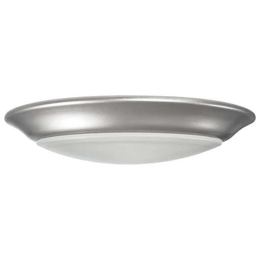 Nuvo Lighting 7in 1-Light LED Flush Mount | Transitional Brushed Nickel | Closet, Bathroom & Wet Location | 7 x 7 x 1 in, 120V Dimmable | Model 62-1665