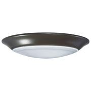 Nuvo Lighting 7in LED Disk Light | Transitional Bronze Flush Mount | Closet, Bathroom & Hallway | 7 x 7 x 1 in, 3K/4K/5K Selectable, Wet | Model 62-1666