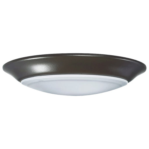 Nuvo Lighting 7in LED Disk Light | Transitional Bronze Flush Mount | Closet, Bathroom & Hallway | 7 x 7 x 1 in, 3K/4K/5K Selectable, Wet | Model 62-1666