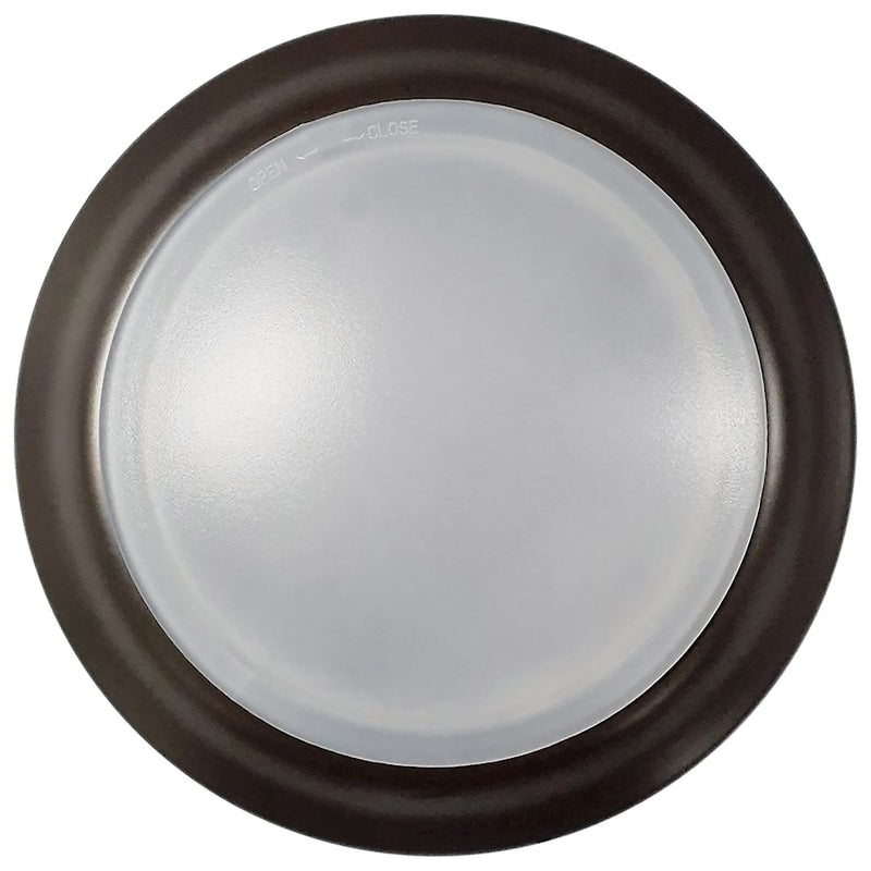 Nuvo Lighting 7in LED Disk Light | Transitional Bronze Flush Mount | Closet, Bathroom & Hallway | 7 x 7 x 1 in, 3K/4K/5K Selectable, Wet | Model 62-1666