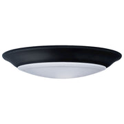 Nuvo Lighting 7in LED Disk Light Flush Mount | Transitional Black | Bathroom & Outdoor Wet Location | 7 x 7 x 1 in, 120V Dimmable | Model 62-1667