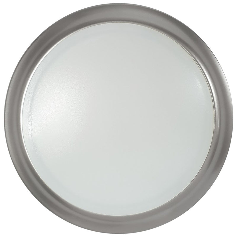 Nuvo Lighting 10in 6-Pack LED Disk Light | Transitional Brushed Nickel Flush Mount | Wet Location Indoor & Outdoor | 10 x 10 x 1.25 in | Model 62-1673