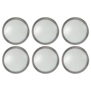 Nuvo Lighting 10in 6-Pack LED Disk Light | Transitional Brushed Nickel Flush Mount | Wet Location Indoor & Outdoor | 10 x 10 x 1.25 in | Model 62-1673