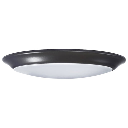 Nuvo Lighting 10in LED Disk Light Flush Mount | Transitional Bronze | Bathroom & Closet Wet Location | 9.49 x 9.49 x 1.28 in, 3K/4K/5K | Model 62-1676