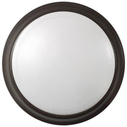 Nuvo Lighting 10in LED Disk Light Flush Mount | Transitional Bronze | Bathroom & Closet Wet Location | 9.49 x 9.49 x 1.28 in, 3K/4K/5K | Model 62-1676