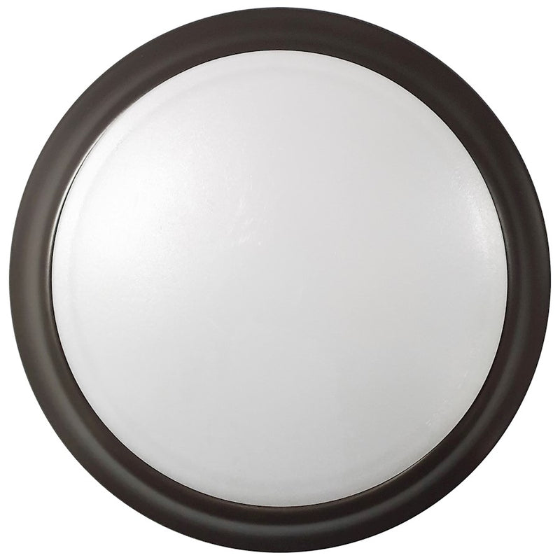 Nuvo Lighting 10in LED Disk Light Flush Mount | Transitional Bronze | Bathroom & Closet Wet Location | 9.49 x 9.49 x 1.28 in, 3K/4K/5K | Model 62-1676