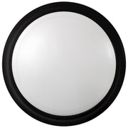 Nuvo Lighting 10in 1-Light LED Disk Light Flush Mount | Transitional Black | Closet, Bathroom & Hallway | 9.49 x 9.49 x 1.28 in, 120V | Model 62-1677