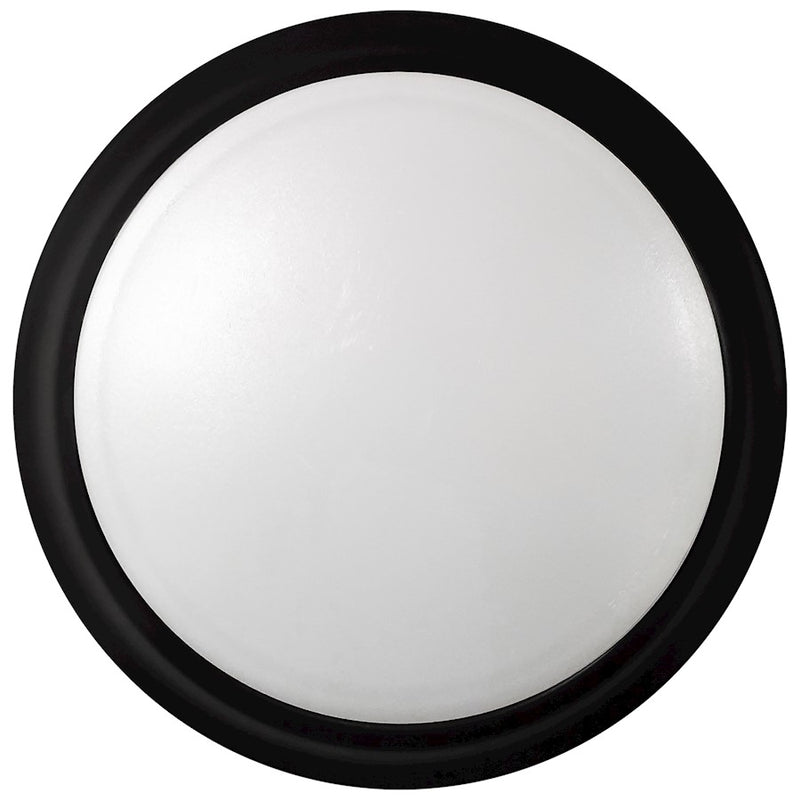 Nuvo Lighting 10in 1-Light LED Disk Light Flush Mount | Transitional Black | Closet, Bathroom & Hallway | 9.49 x 9.49 x 1.28 in, 120V | Model 62-1677