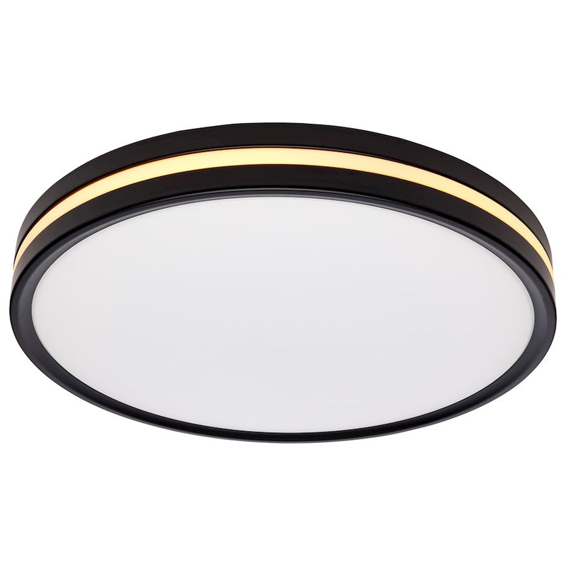 Nuvo Lighting 15" Surface Mount/Night Light/5 CCT Selectable, Black