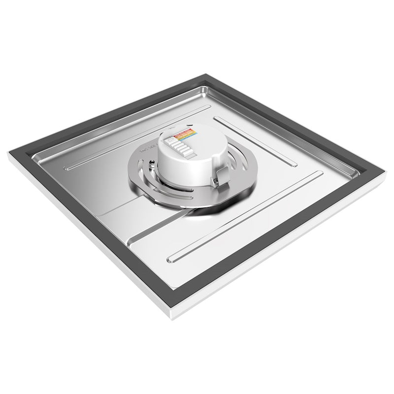 Nuvo Lighting Blink Pro 9in 1-Light Flush Mount | Modern Utility Brushed Nickel | Corridor & Closet | 9 x 9 x 1 in | Model 62-1727