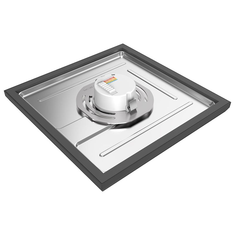 Nuvo Lighting Blink Pro 9in 1-Light Flush Mount | Modern Utility Brushed Nickel | Corridor & Closet | 9 x 9 x 1 in | Model 62-1727