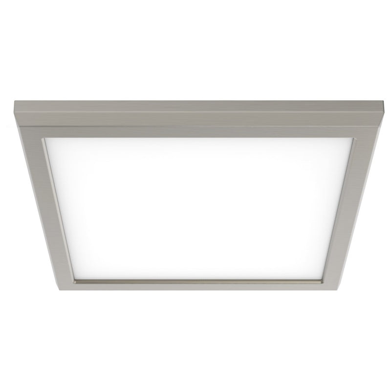 Nuvo Lighting Blink Pro 9in 1-Light Flush Mount | Modern Utility Brushed Nickel | Corridor & Closet | 9 x 9 x 1 in | Model 62-1727